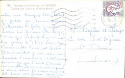 CPA Terrace of the Teleferic of Veyrier the Alpine range and Mont Blanc