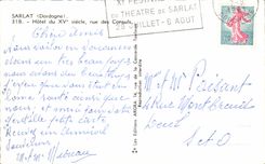 CPA Sarlat Hotel of the 15th century street of the consuls