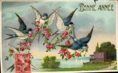 La fantasia de CPA traga Feliz Ano Nuevo