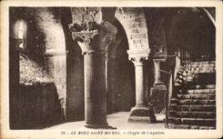 CPA Mont Saint Michel the Crypt of the North wind