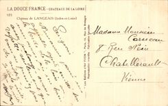 CPA Dhateaux suave Francia del castillo de Loire de Langeais