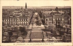 CPA Strasbourg Seen towards the University taken of the Palate of the Rhine