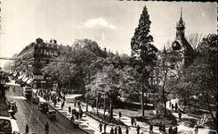CPA Toulouse La Rue D'Alsace Lorraine Et Le Square De Gaulle