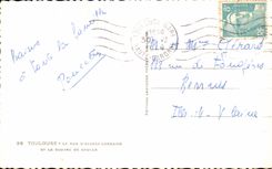 CPA Toulouse La Rue D'Alsace Lorraine Et Le Square De Gaulle