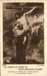 CPA Le Christ En Croix Et Saint Francois D'Assise Murillo