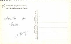 CPSM Paris Notre Dame and the Square