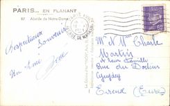 CPA Paris And Strolling Apse of Notre Dame