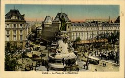 CPA Paris the Place of the Republic