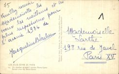 CPA Pretty Coins De Paris a sunset behind Notre Dame Suset over the Notre Dame