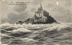 CPA Mont Saint Michel Spring tide By One Day of Storm