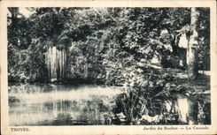 CPA Troyes Garden of the Rock the cascade