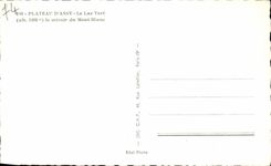 CPSM Plate Of ESA the Green Lake the Mirror of Mont Blanc