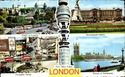 CPA Tower Off London Buckingnam De luxe hotel Piccadilly Circus Post Office Tower London Houses Off Parliament