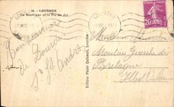 CPA Lourdes the Basilica and the Peak of Jer