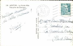 CPA Menton the Old City Seen from of Garavan