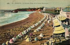 CPA Biarritz La Grande Plage et le Casino Municipal