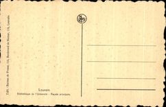 Biblioteca de CPA Lovania del ataque frontal del principal de la universidad