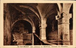 CPA Le Lot Illustre Chateau de Montal Sommet de l'Escalier