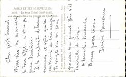 CPA Paris Et Ses Merveilles La tour Eiffel vue des jardins du palais de Chaillot