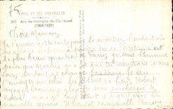 CPA Paris And Its Wonders Arc de Triomphe of the Carousel