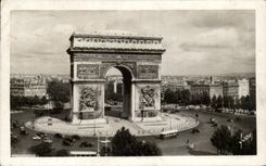 CPA Paris En Flanant L'Arc de Triomphe 