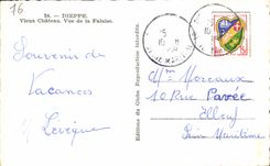 Castillo viejo de CPA Dieppe visto del acantilado