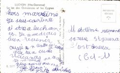 CPA Luchon the Lake Quincunxes and Swans