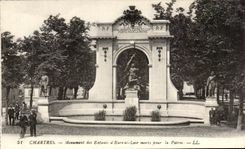 CPA Chastres Monument of the children Of the Eure And Loir Died For the fatherland