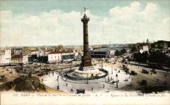 CPA Paris Places Of Baslille And Colonne De July