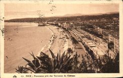Panorama de CPA Niza tomado de las terrazas del castillo