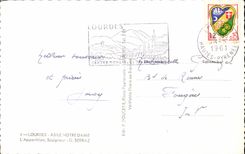 CPA Lourdes Asylum Our Lady Appartion Sculptor