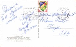 CPA Lourdes Appearance of the Virgin