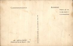 CPA Aix les Bains Railroad of Revard