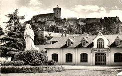 CPA Lourdes Sainte Bernadette the ND Museum of Lourdes and the strong castle