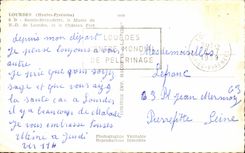 CPA Lourdes Sainte Bernadette the ND Museum of Lourdes and the strong castle