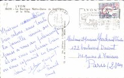 CPA Lyon the Basilica Notre Dame de Fourviere and the City