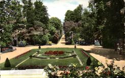 CPA Large Vittel Allee in front of the Casino