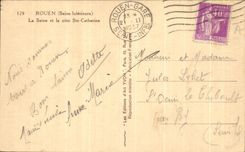 CPA Rouen the Seine and the dimension co Catherine