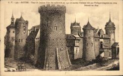 CPA Rouen Turn or Jeanne d' Arc was enfermee and old Castle built by Philippe Auguste in 1204 Detruit in 1809