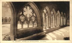 CPA Colmar Musee des Unterlinder Le Cloitre