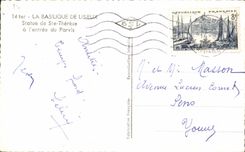 CPA Baslique De Lisieux Statue of co Therese to Entering of the Square