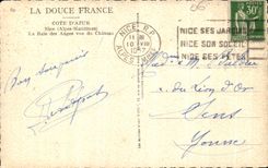 CPA dimensiona Niza azul la bahia de los angeles vistos de la esfinge del castillo