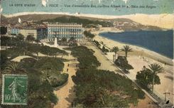 CPA dimensiona Niza azul la bahia de los angeles vistos del castillo