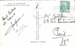 CPA la dimension del azul el mediterraneo rojo y sus rocas