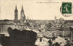 CPA Caen Vue Generale Prise du Lycee