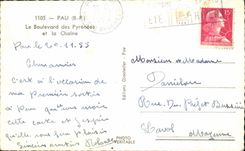 CPA Pau Le Boulevard des Pyrenees et la Chaine