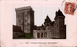 CPA Pau Facade Principale Du Chateau