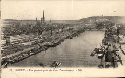 CPA Rouen View taken of the Transporter bridge