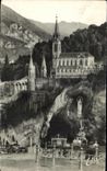 CPA Lourdes the Basilica and the Miraculous Cave