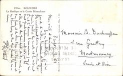 CPA Lourdes the Basilica and the Miraculous Cave